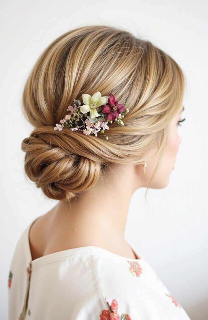Floral Accent Updo