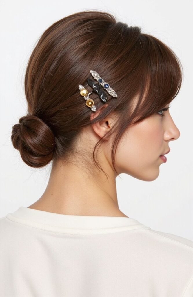 Sleek Hair With Clips
