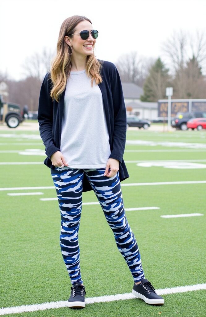 Patterned Leggings and Long Tee