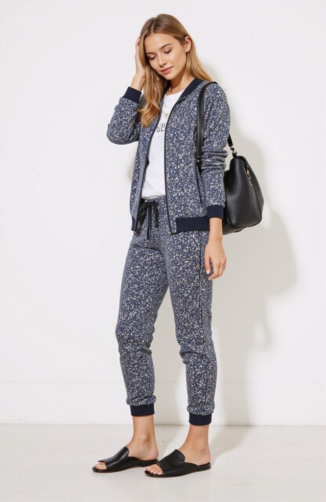 Travel Ready: Stylish Joggers and Slip-On Mules