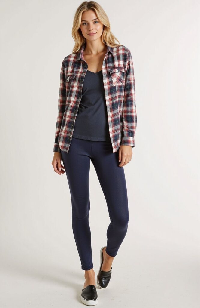 Flannel Shirt and Leggings