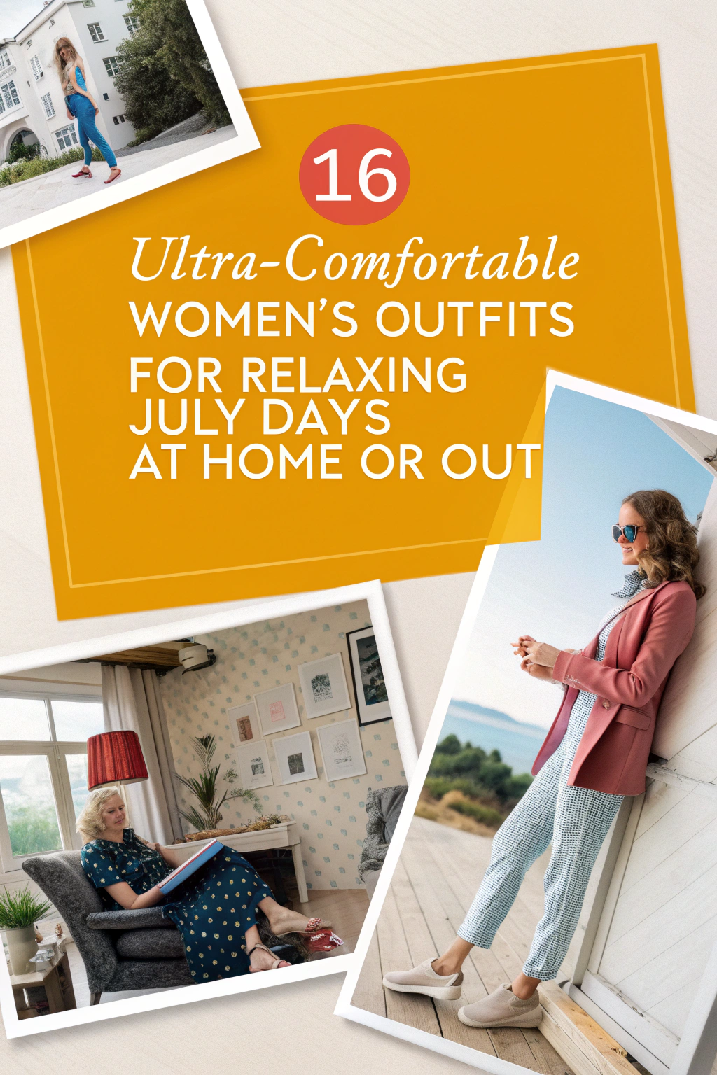 16 Ultra-Comfortable Women's Outfits for Relaxing July Days at Home or Out