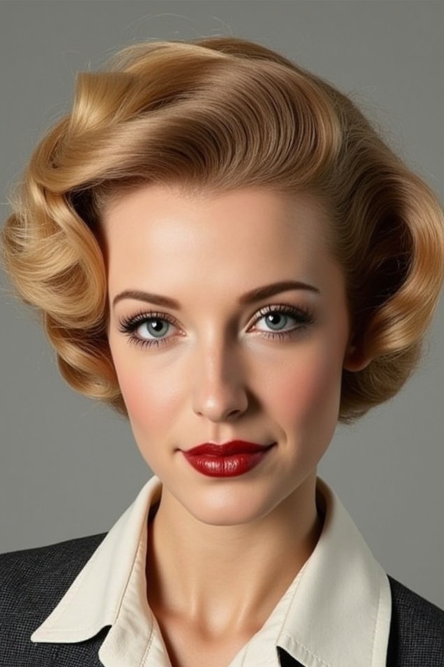 1940s iconic victory rolls