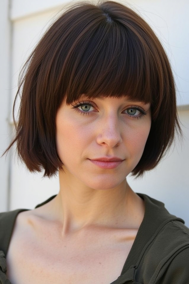 1960s mod blunt bangs