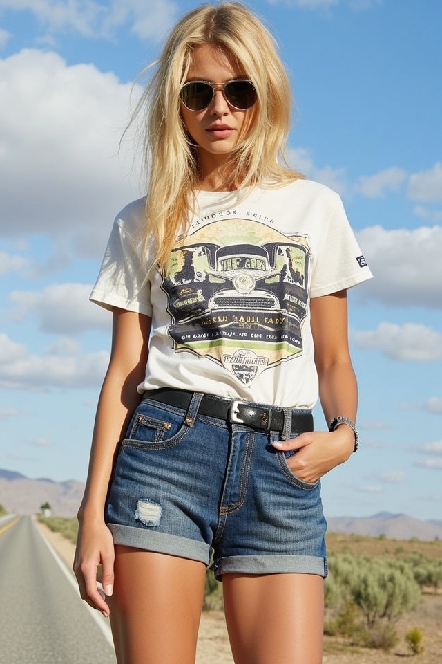 adventure ready denim tee outfit
