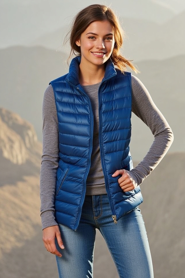 adventurous puffer denim combo