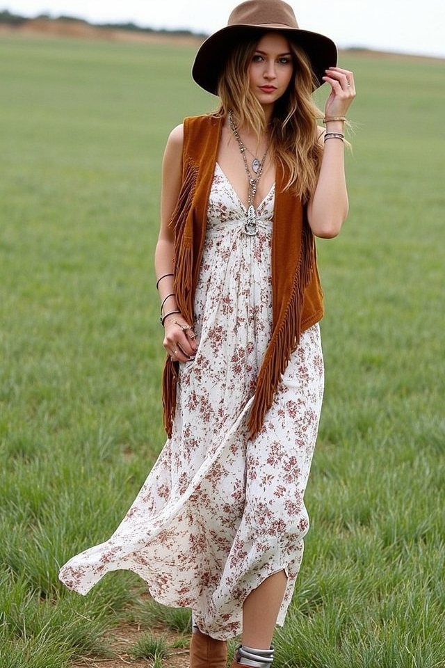 boho floral maxi adventure