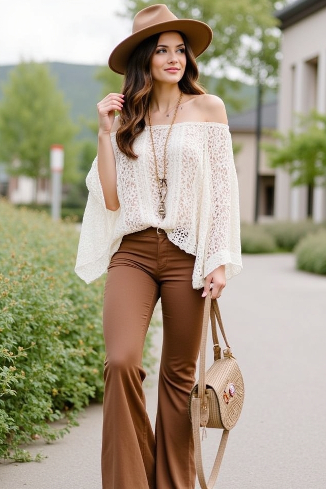 boho top flared ensemble