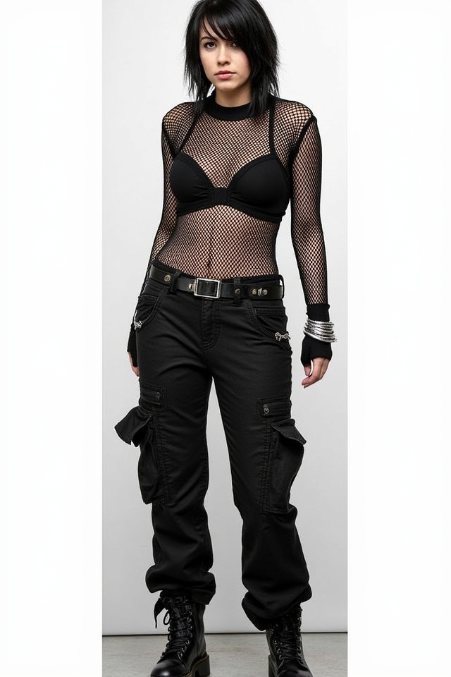 bold black mesh combo