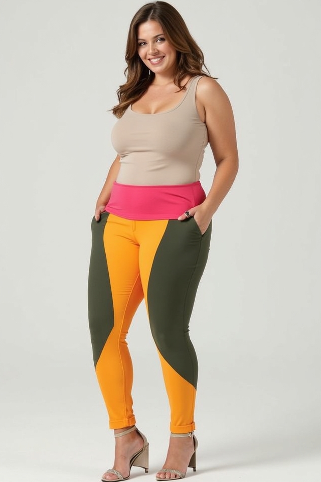 bold color block outfit