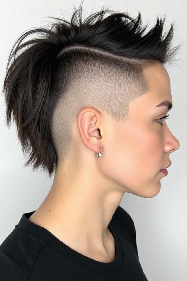bold edgy undercut contrast