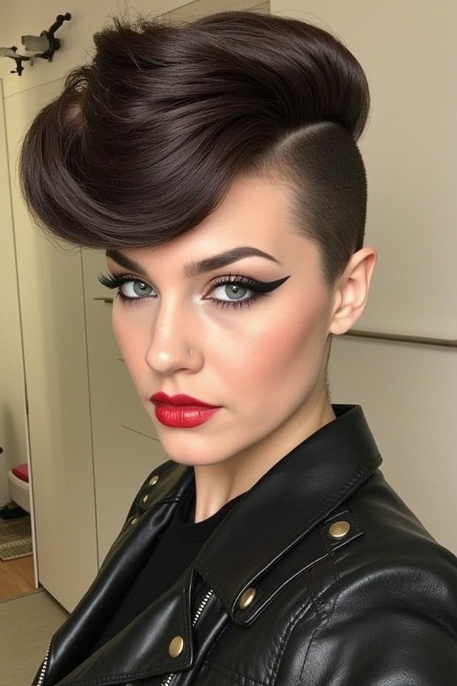 bold rockabilly pompadour hairstyle