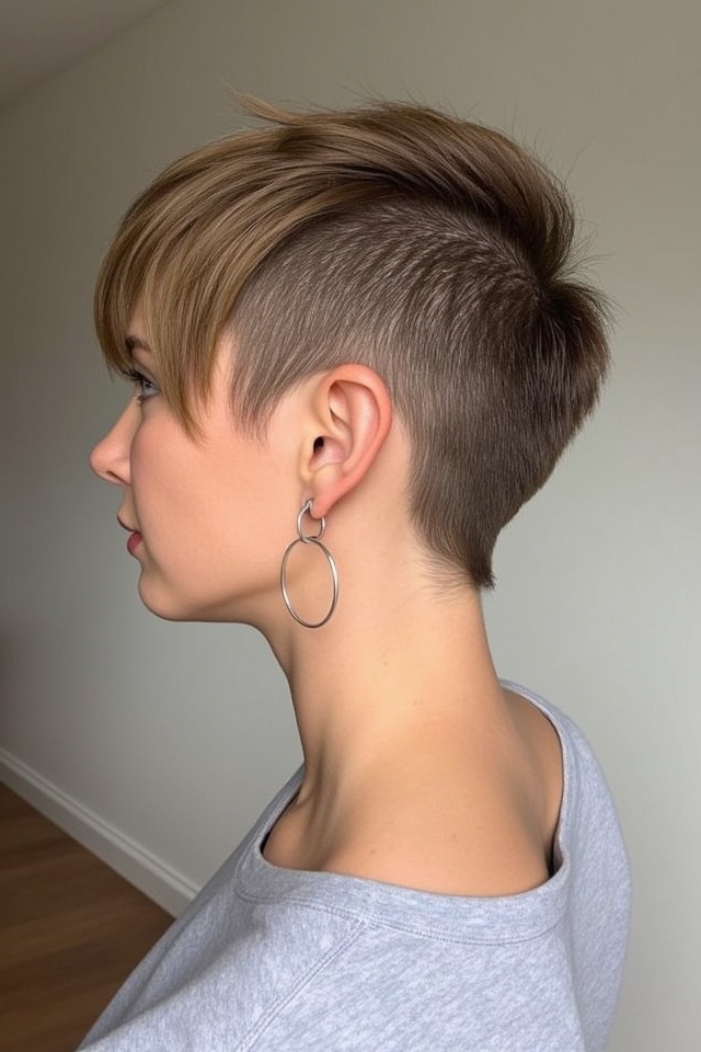 bold undercut textured mullet