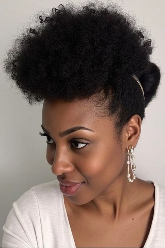 bold voluminous afro puff