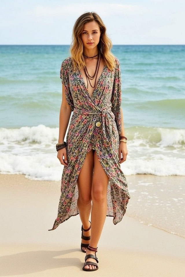breezy boho wrap dress