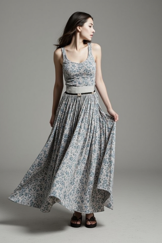 breezy flowy skirt tank pairing