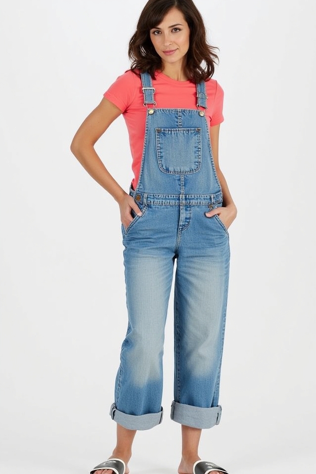 bright undershirt playful overalls