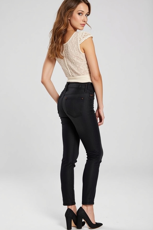 casual denim fancy top