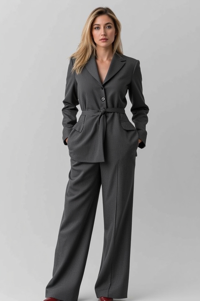 charcoal gray professional attire