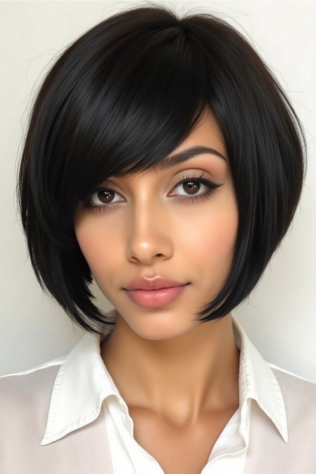 chic versatile bob bangs