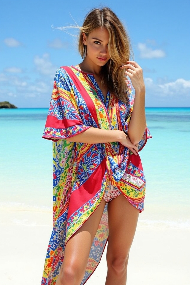 colorful kaftan tropical elegance