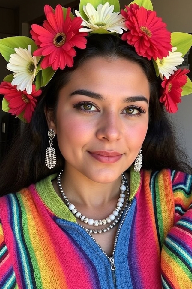 colorful traditional mexican huipil
