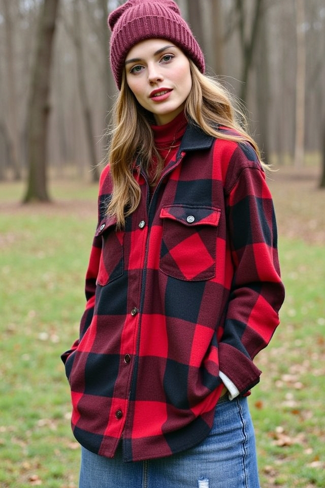 cozy plaid lumberjack layers