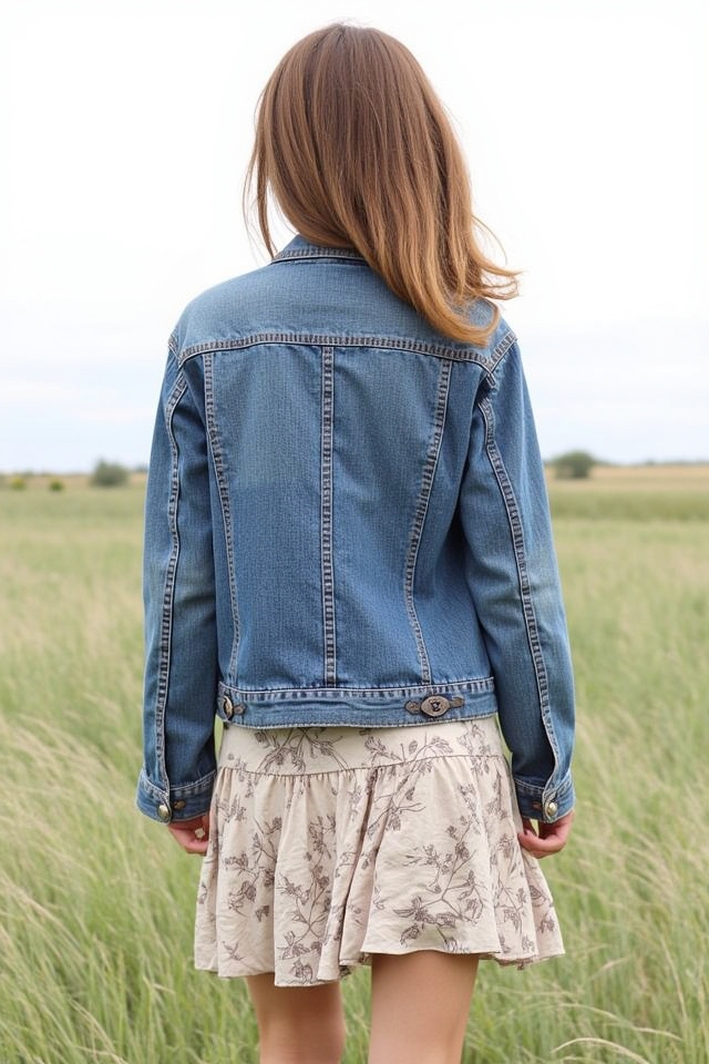 denim jacket dress pairing