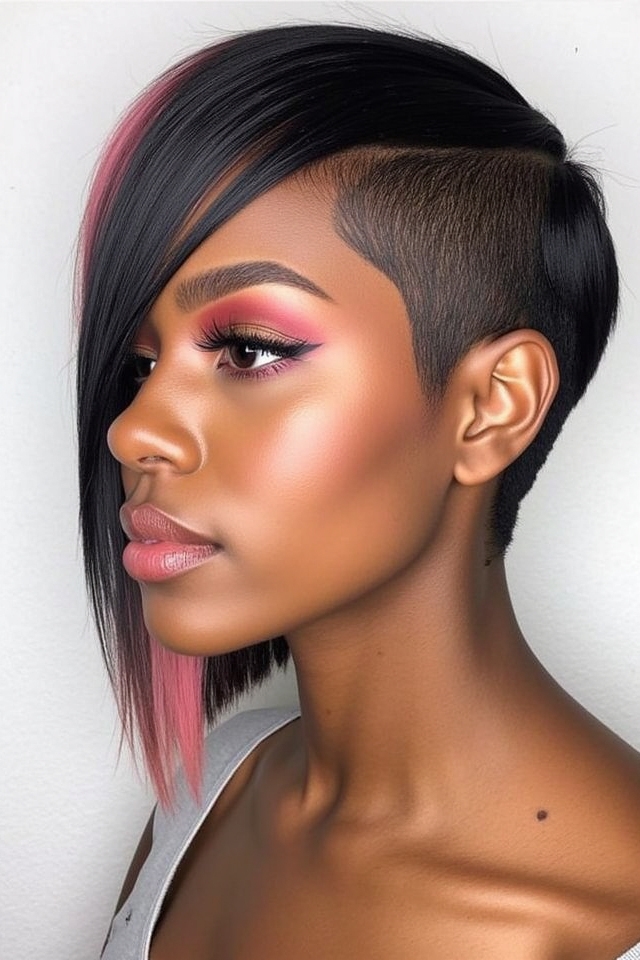 edgy asymmetrical weave style