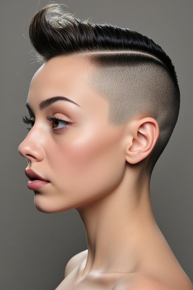 edgy bold undercut style