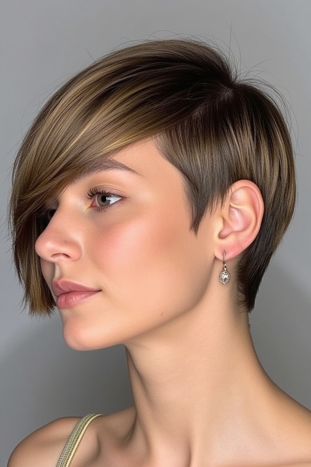 edgy layered straight shag