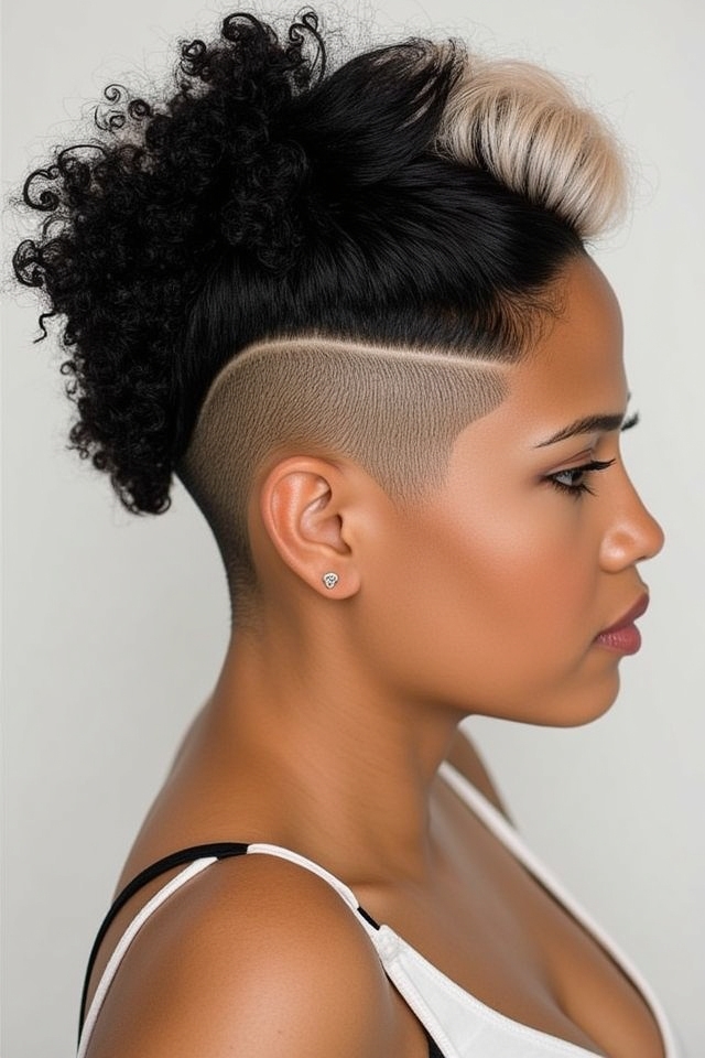 edgy shaved sides hairstyle