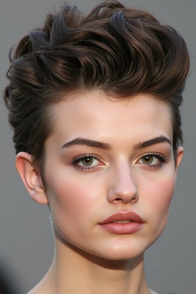 edgy textured faux hawk
