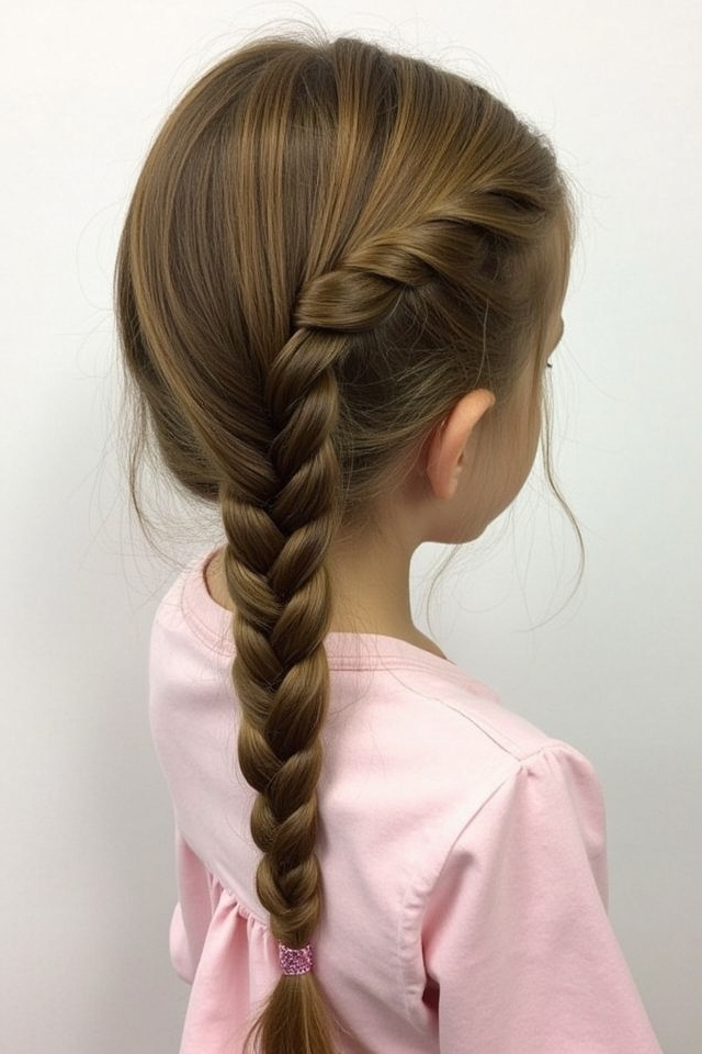 elegant cascading waterfall braid