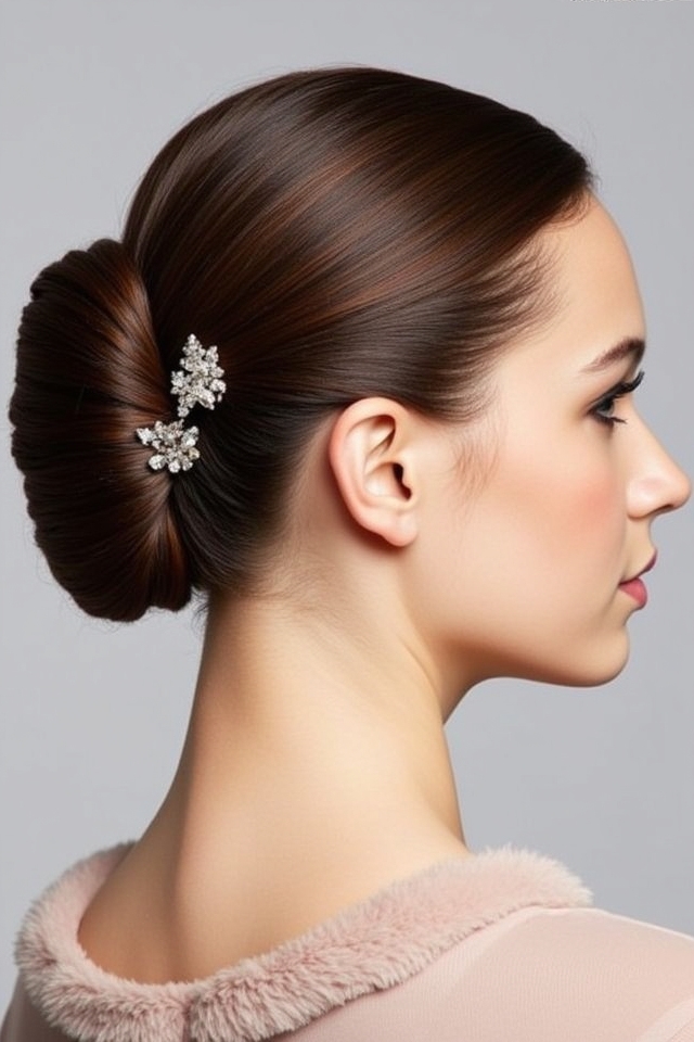 elegant chignon for dance