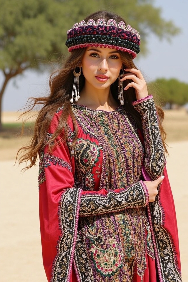 elegant flowing moroccan kaftan
