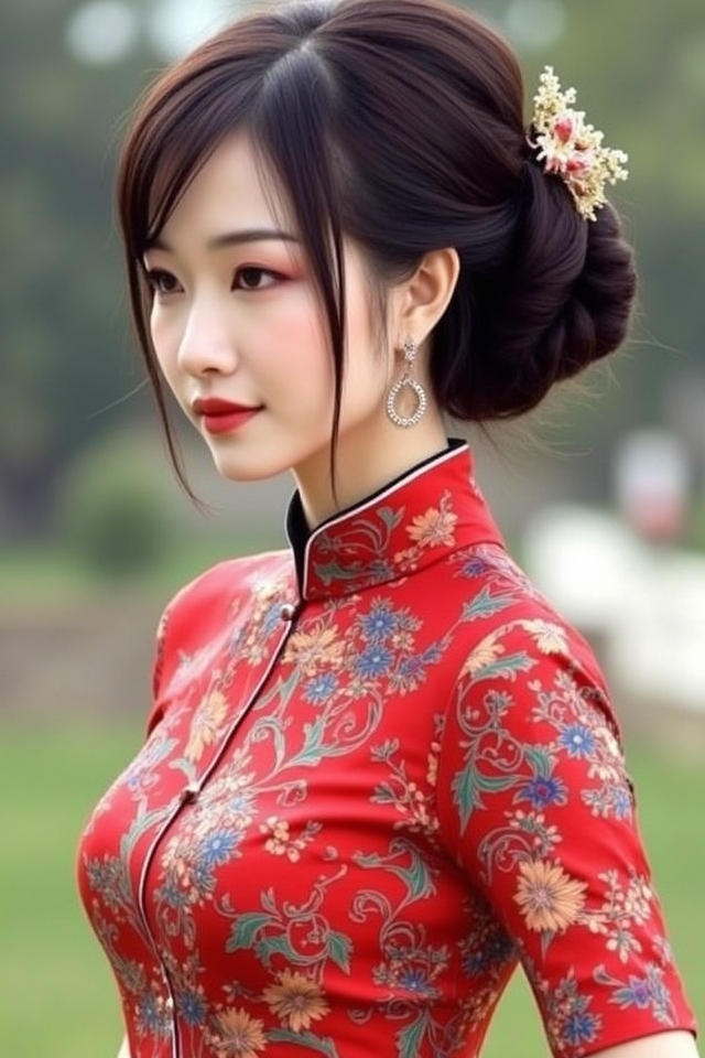 elegant form fitting chinese dress