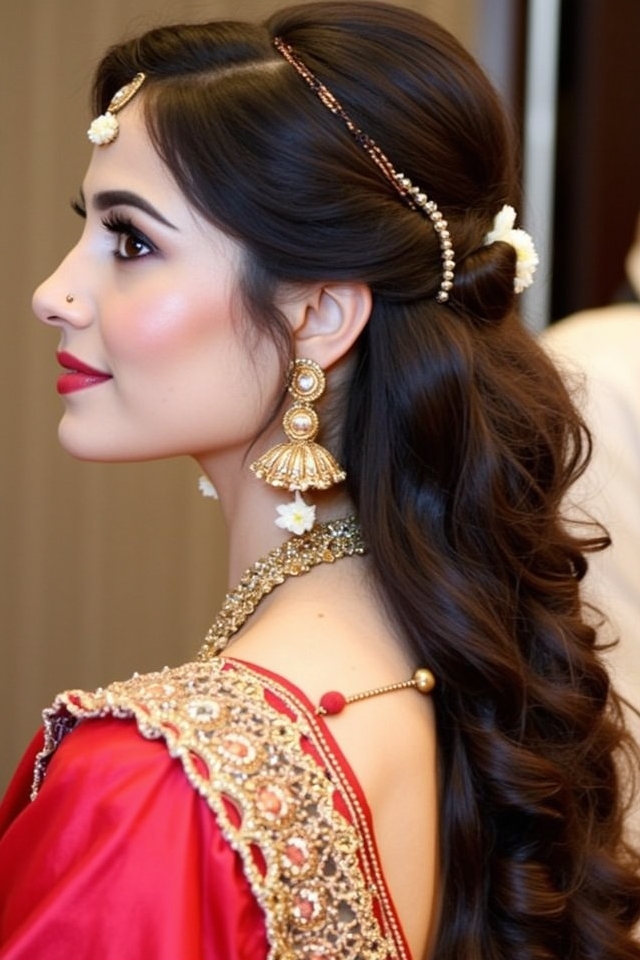 elegant half up half down style