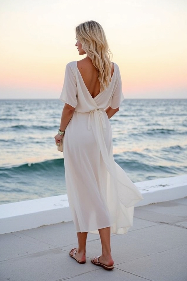 elegant seaside wrap dress