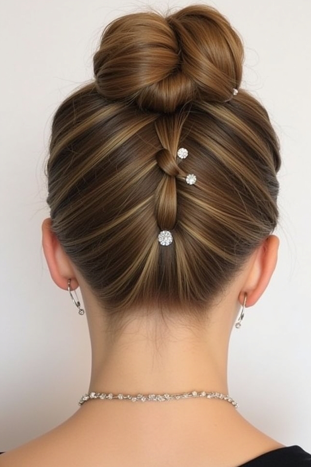 elegant secure twisted updo