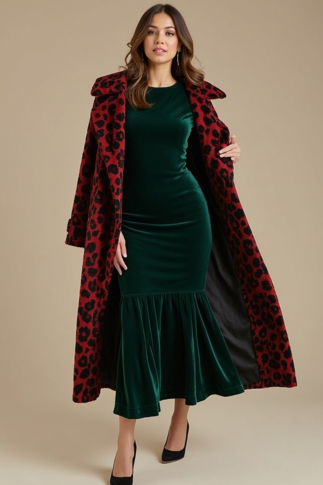 elegant velvet statement coat
