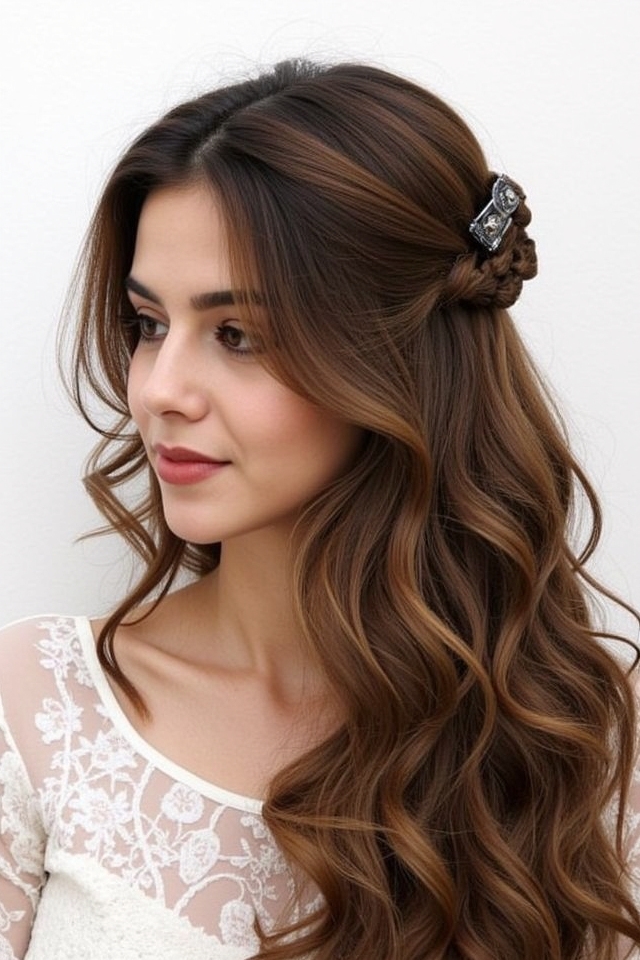 elegant versatile half up style