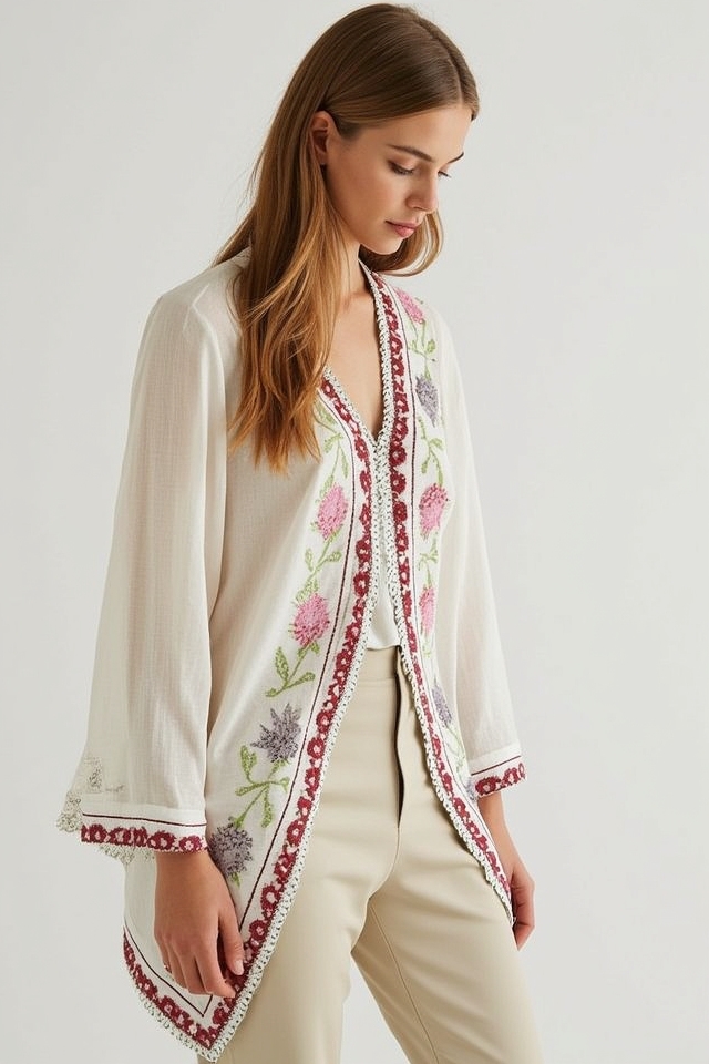 embroidered kimono for dubai