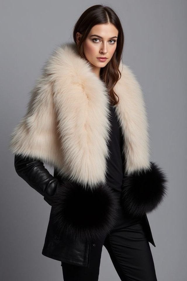faux fur luxe accent