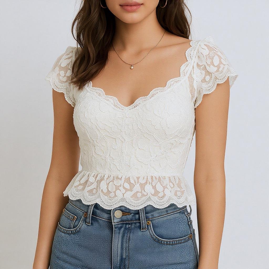 Feminine Touch With a Lace Top
