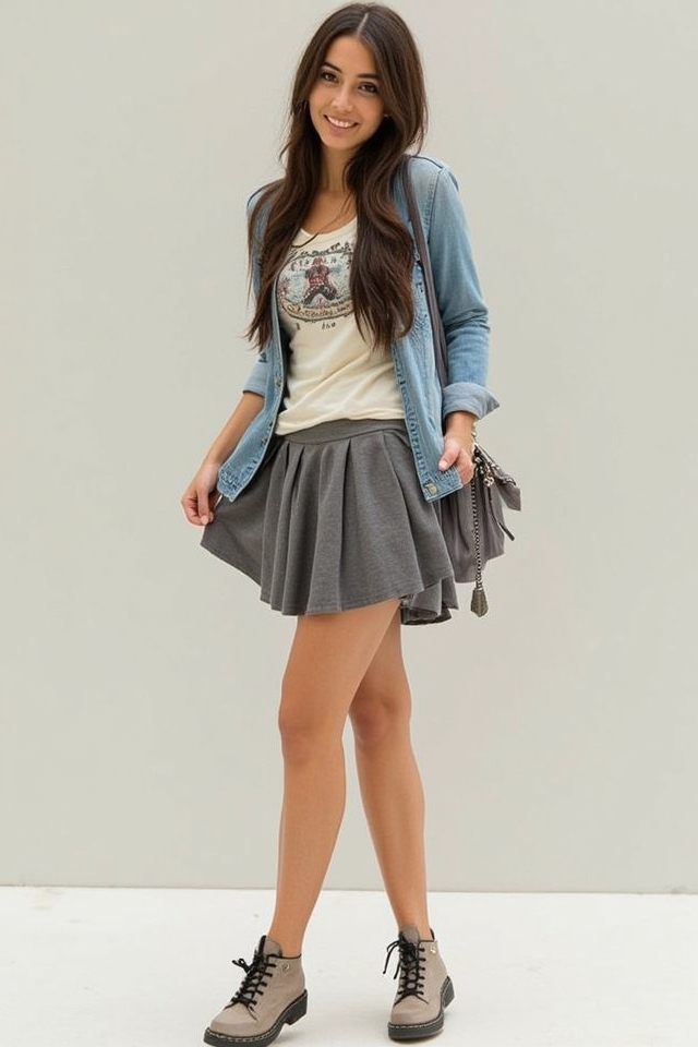 flirty mini skirt outfit