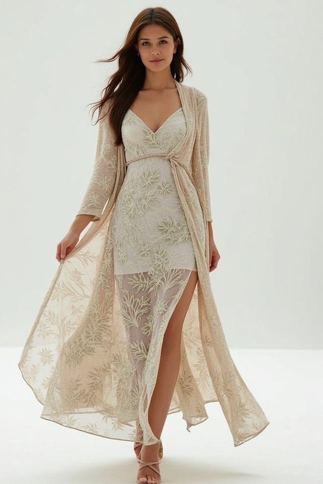 flowy maxi dress cardigan