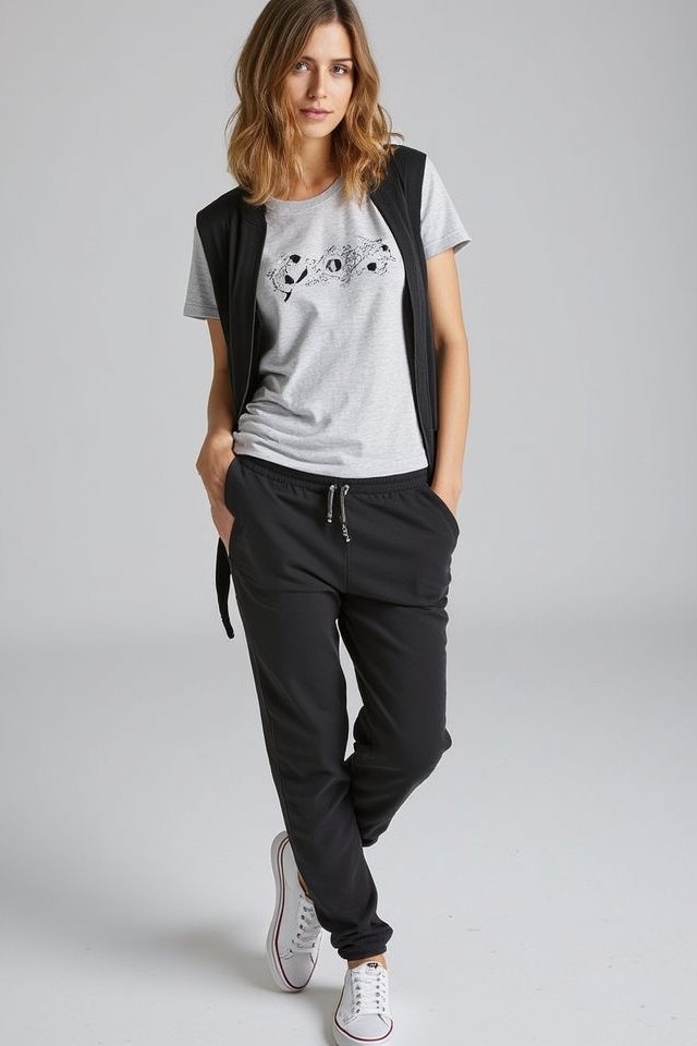 graphic tee jogger ensemble