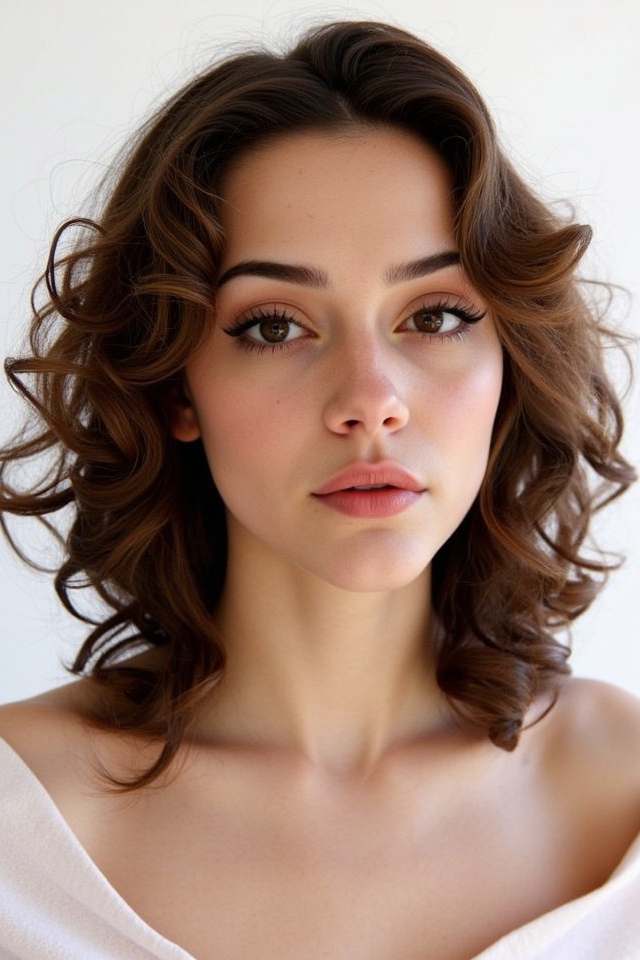 half up down curls