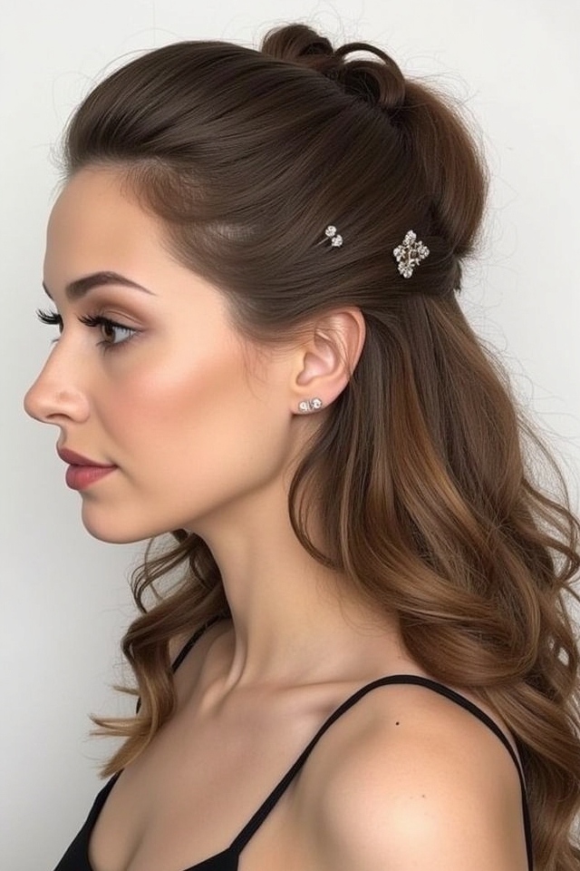 half up down elegance